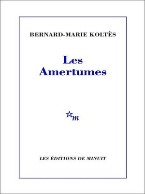 cover image of Les Amertumes